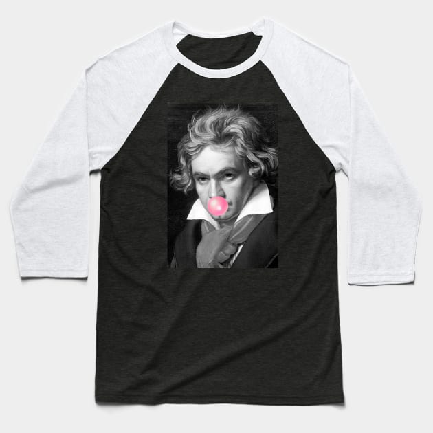 Ludwig van Beethoven Baseball T-Shirt by TheMusicophile